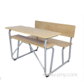 (Furntiure) Bancos de mesa y silla de escritorio doble para estudiantes